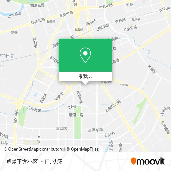 卓越平方小区-南门地图