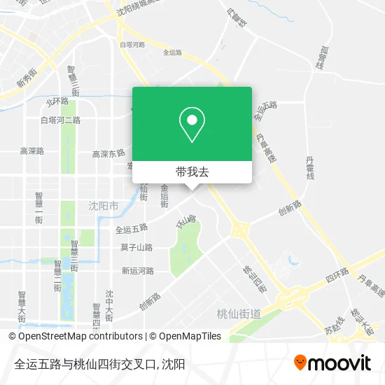 全运五路与桃仙四街交叉口地图
