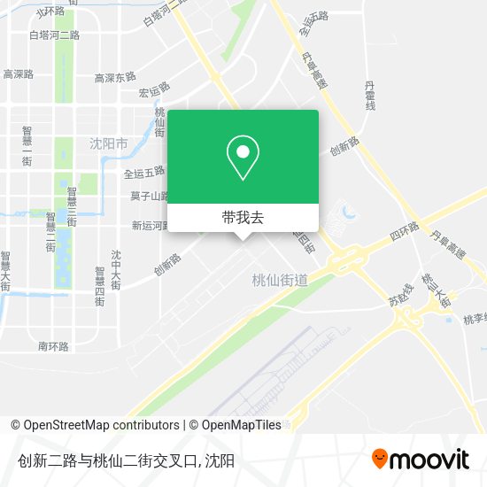 创新二路与桃仙二街交叉口地图