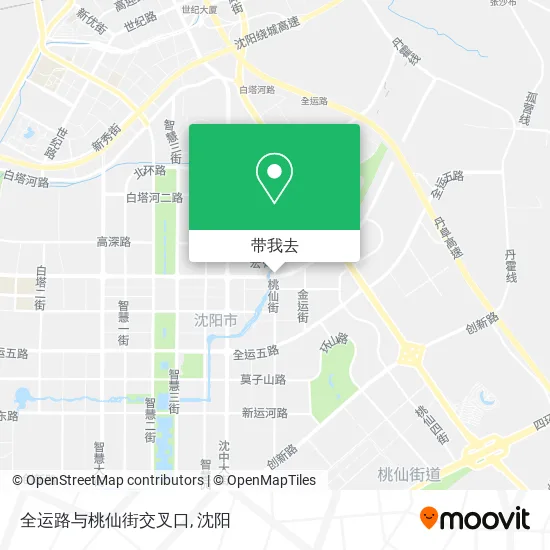全运路与桃仙街交叉口地图