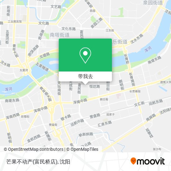 芒果不动产(富民桥店)地图