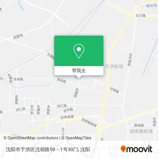 沈阳市于洪区沈胡路59－1号30门地图