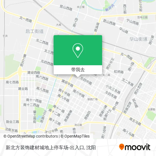 新北方装饰建材城地上停车场-出入口地图