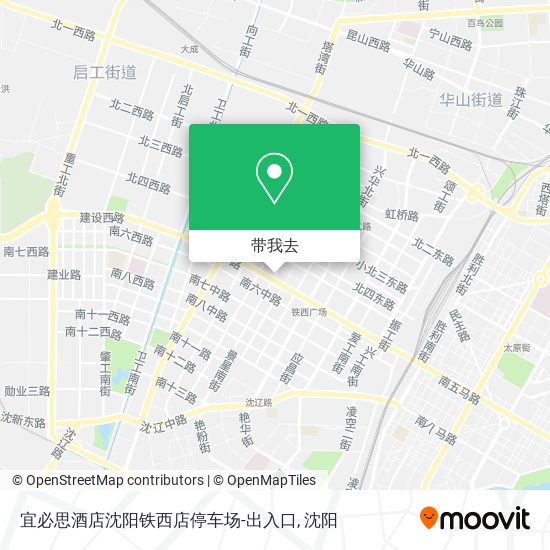 宜必思酒店沈阳铁西店停车场-出入口地图