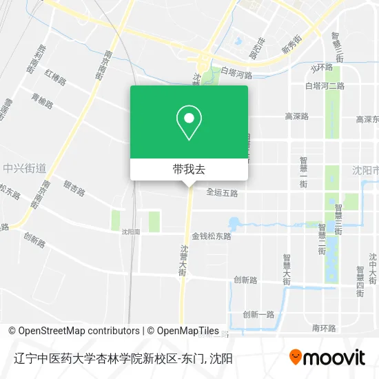 辽宁中医药大学杏林学院新校区-东门地图