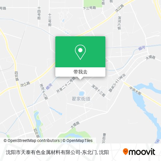 沈阳市天泰有色金属材料有限公司-东北门地图