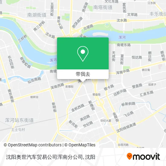 沈阳奥世汽车贸易公司浑南分公司地图