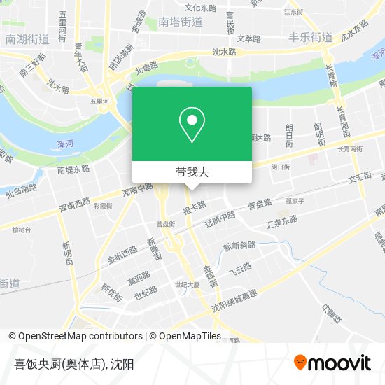 喜饭央厨(奥体店)地图