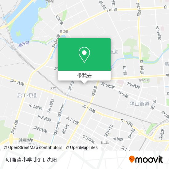 明廉路小学-北门地图