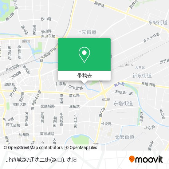 北边城路/辽沈二街(路口)地图