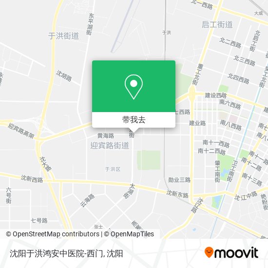 沈阳于洪鸿安中医院-西门地图