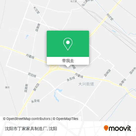 沈阳市丁家家具制造厂地图