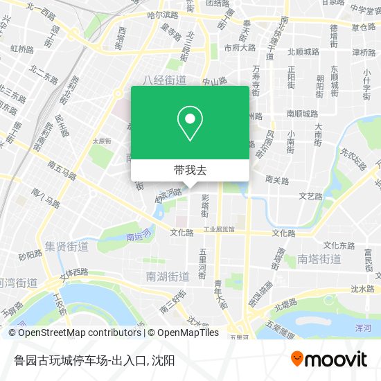 鲁园古玩城停车场-出入口地图