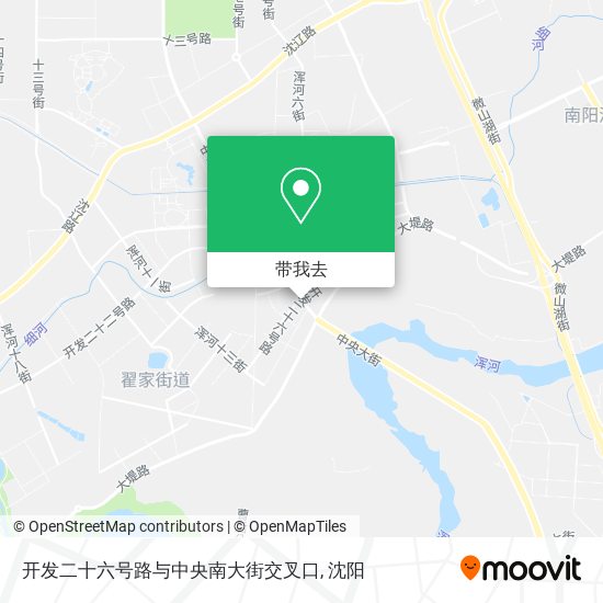 开发二十六号路与中央南大街交叉口地图