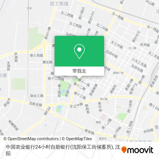 中国农业银行24小时自助银行(沈阳保工街储蓄所)地图