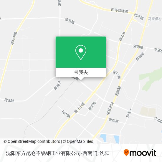 沈阳东方昆仑不锈钢工业有限公司-西南门地图