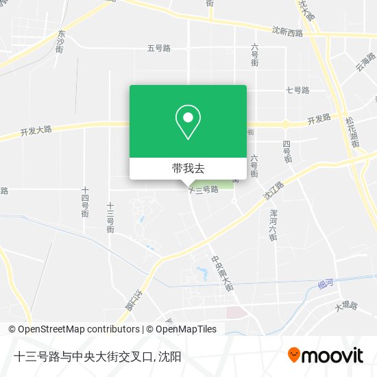 十三号路与中央大街交叉口地图