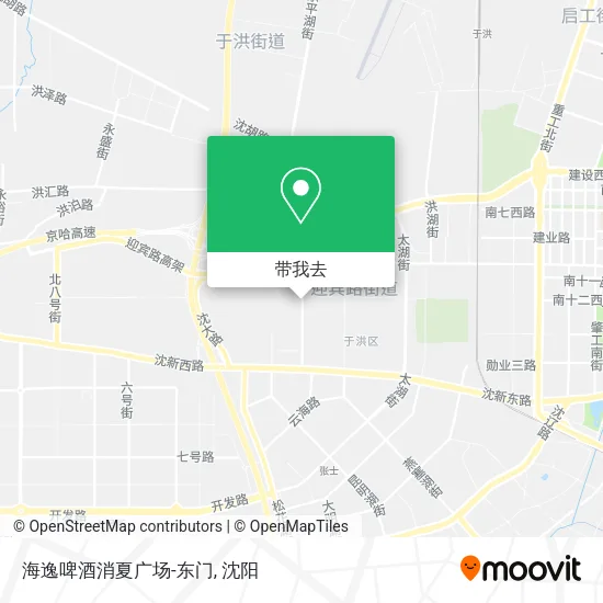 海逸啤酒消夏广场-东门地图