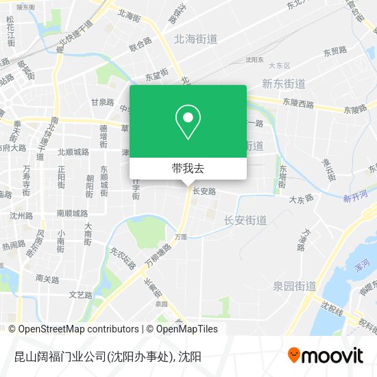 昆山阔福门业公司(沈阳办事处)地图