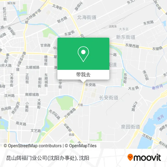 昆山阔福门业公司(沈阳办事处)地图