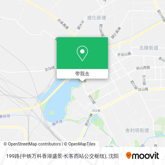 199路(中铁万科香湖盛景-长客西站公交枢纽)地图