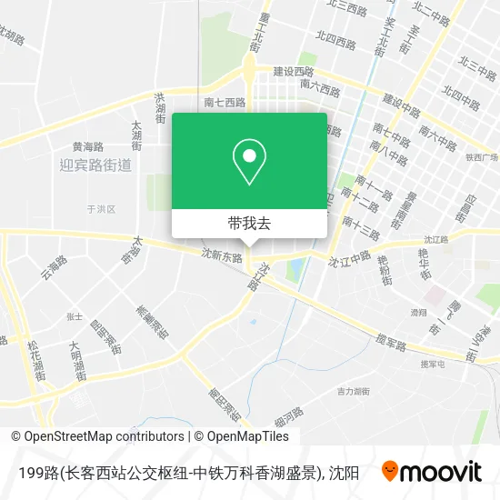 199路(长客西站公交枢纽-中铁万科香湖盛景)地图