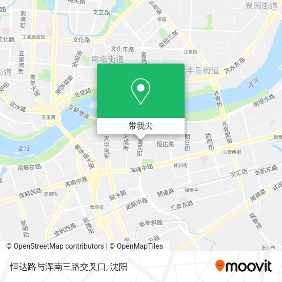 恒达路与浑南三路交叉口地图