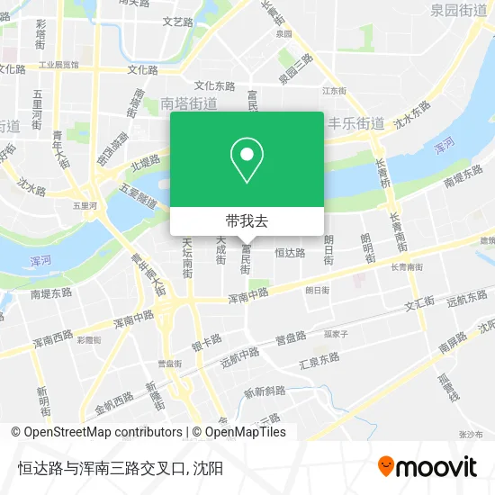 恒达路与浑南三路交叉口地图