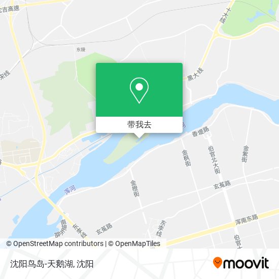沈阳鸟岛-天鹅湖地图