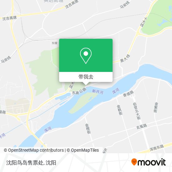 沈阳鸟岛售票处地图