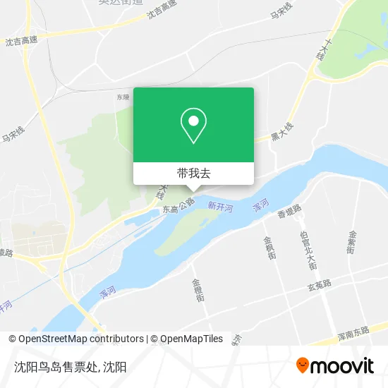 沈阳鸟岛售票处地图