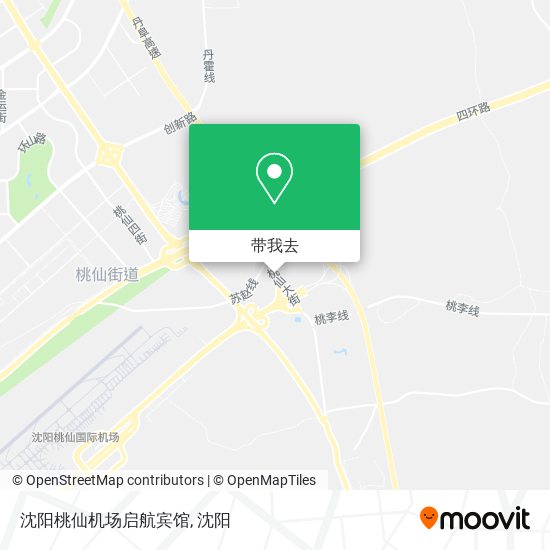 沈阳桃仙机场启航宾馆地图