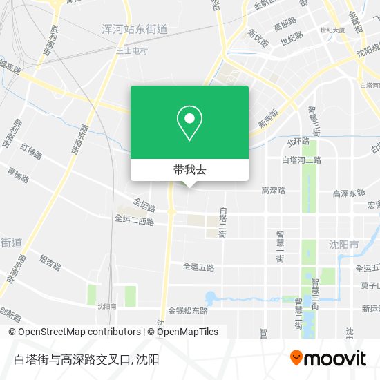 白塔街与高深路交叉口地图