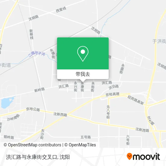 洪汇路与永康街交叉口地图