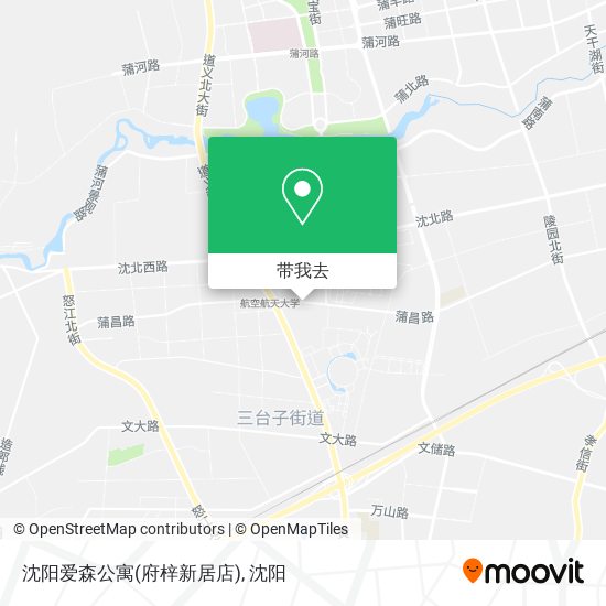 沈阳爱森公寓(府梓新居店)地图