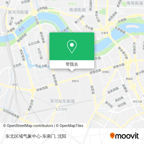 东北区域气象中心-东南门地图