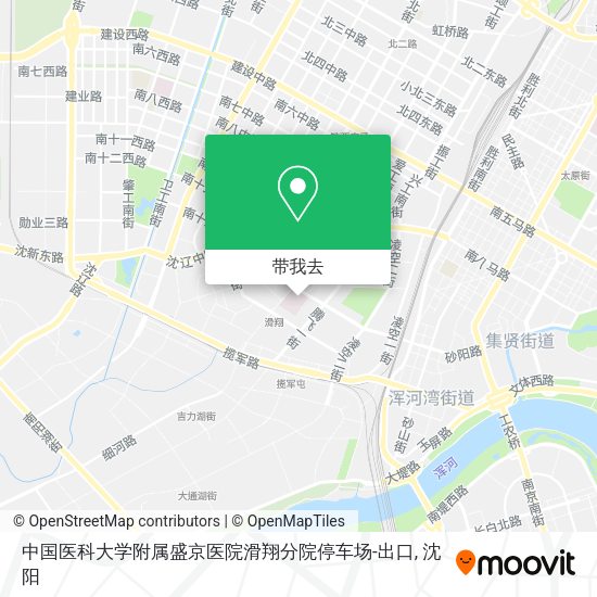 中国医科大学附属盛京医院滑翔分院停车场-出口地图