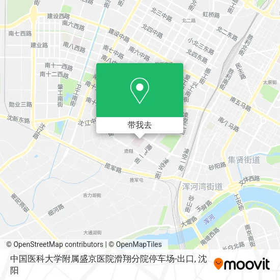 中国医科大学附属盛京医院滑翔分院停车场-出口地图