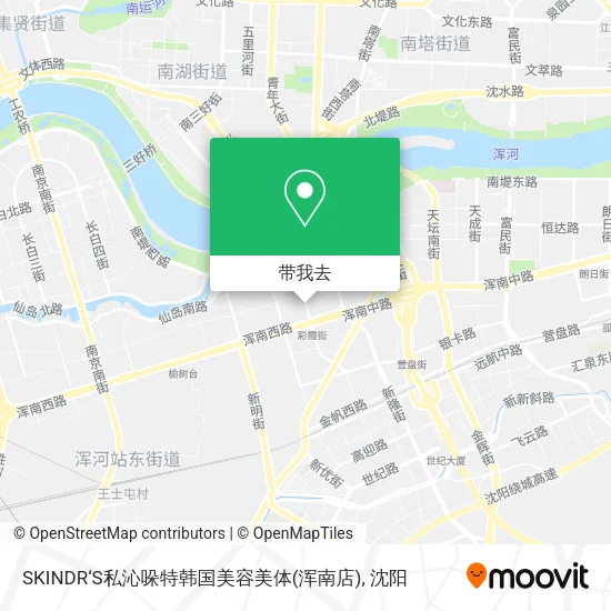 SKINDR‘S私沁哚特韩国美容美体(浑南店)地图