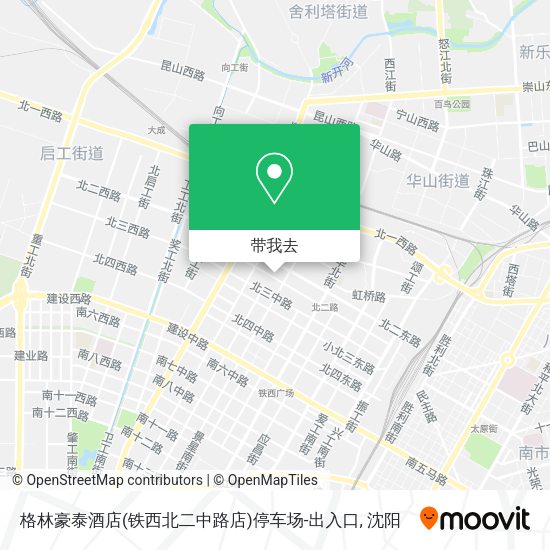 格林豪泰酒店(铁西北二中路店)停车场-出入口地图