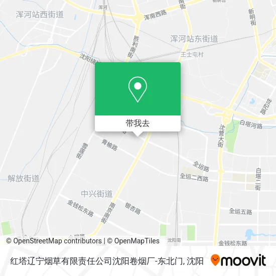 红塔辽宁烟草有限责任公司沈阳卷烟厂-东北门地图
