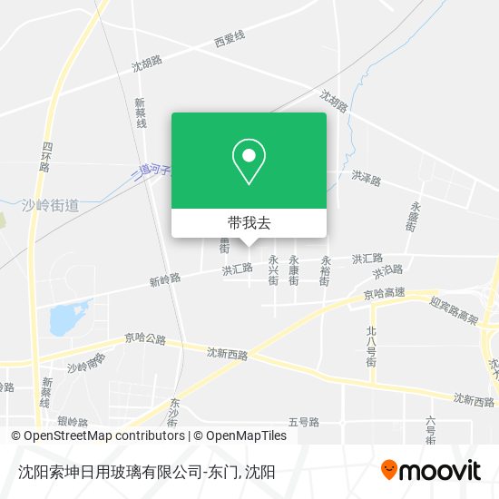沈阳索坤日用玻璃有限公司-东门地图