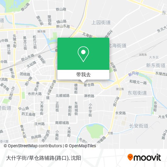 大什字街/草仓路辅路(路口)地图