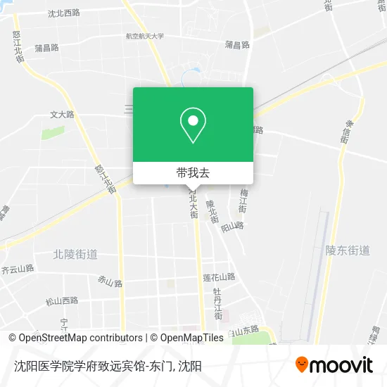 沈阳医学院学府致远宾馆-东门地图