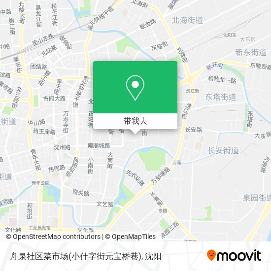 舟泉社区菜市场(小什字街元宝桥巷)地图