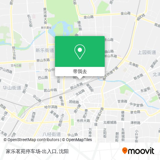 家乐茗苑停车场-出入口地图