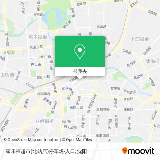 家乐福超市(北站店)停车场-入口地图