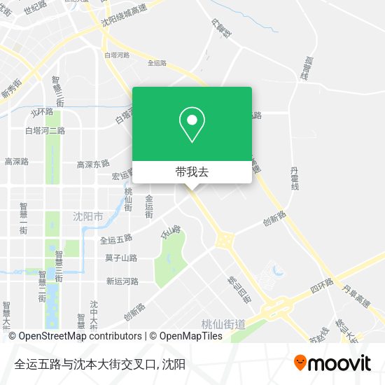 全运五路与沈本大街交叉口地图