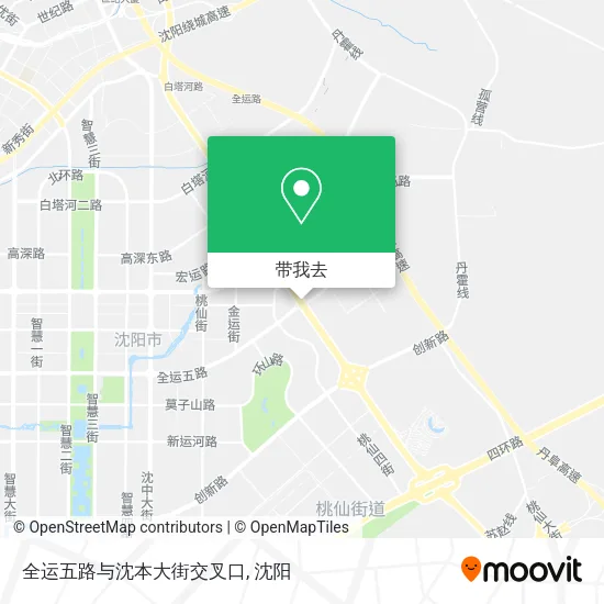 全运五路与沈本大街交叉口地图
