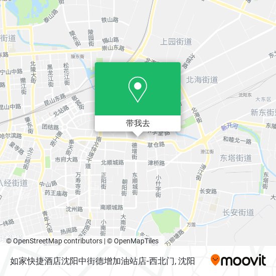 如家快捷酒店沈阳中街德增加油站店-西北门地图